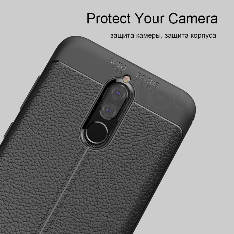 Luxury TPU Case for Huawei Nova 2i / Mate 10 Lite G10 Leather Texture Silicone Back Cover for Huawei Mate 10 Lite Case