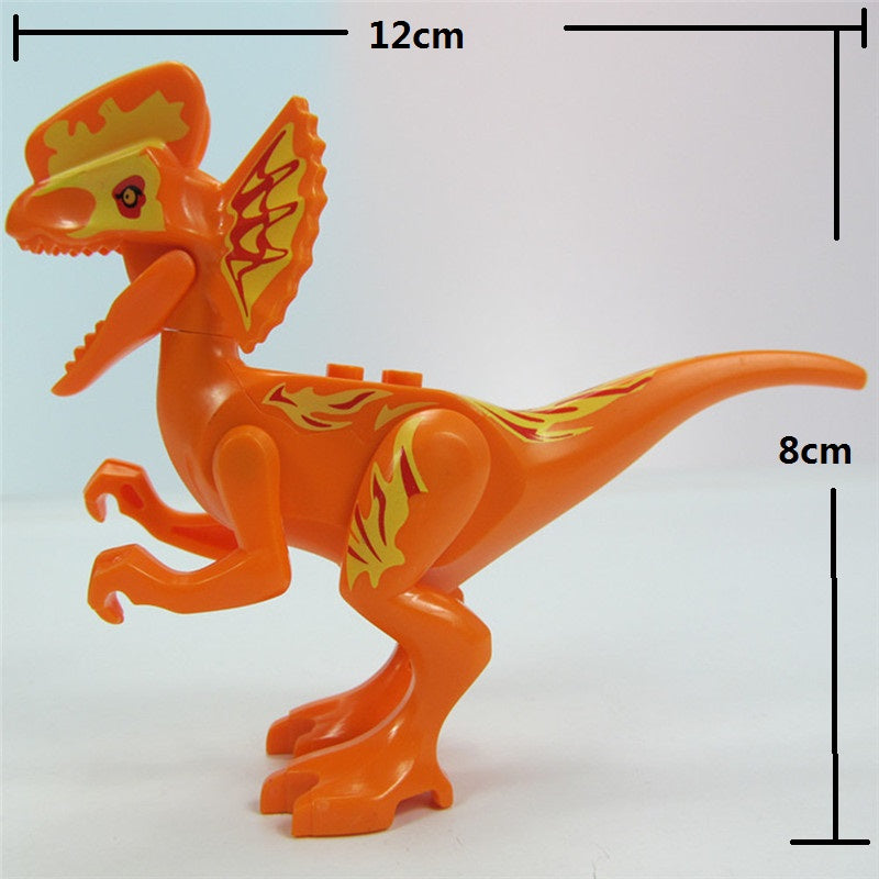 8pcs/lot Jurassic World Dinosaur DIY Toy 3D Tyrannosaurus Rex Kids Animal Building Blocks Puzzle Toys TY-002