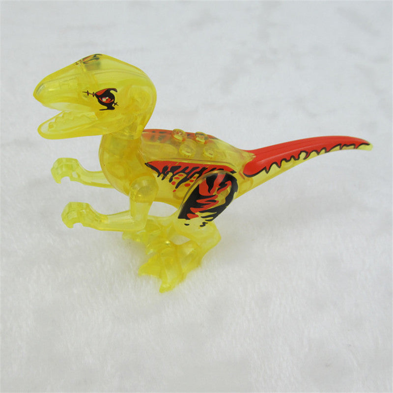 6pcs/lot 3D Dinosaur Puzzle DIY Building Blocks Toys Transparent Animal Model Toys Kids Gifts TY-003