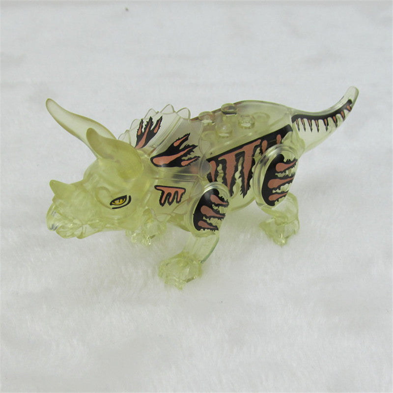 6pcs/lot 3D Dinosaur Puzzle DIY Building Blocks Toys Transparent Animal Model Toys Kids Gifts TY-003