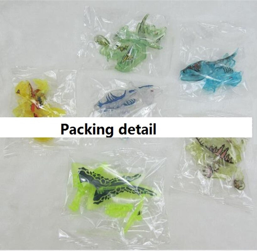 6pcs/lot 3D Dinosaur Puzzle DIY Building Blocks Toys Transparent Animal Model Toys Kids Gifts TY-003