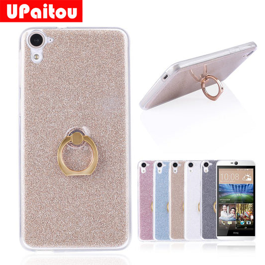 Glitter Bling Case For HTC Desire 826 Case Cover Ring Holder Soft TPU Case Coque for HTC 826 Cover Dual SIM Phone Case