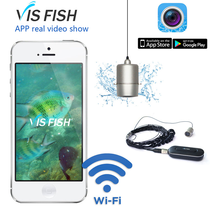 V4 Underwater fish finder camera 1080P 140 degree wifi fish mini camera provides convenient deep fish finder for lake fish