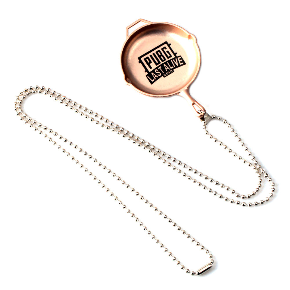 Game Playerunknown's Battlegrounds Pan Choker Necklace PUBG Last Alive Logo Keyring Souvenir Jewelry For Fans Gift