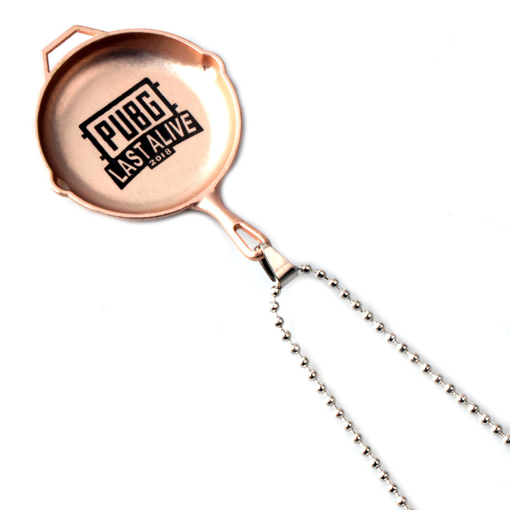 Game Playerunknown's Battlegrounds Pan Choker Necklace PUBG Last Alive Logo Keyring Souvenir Jewelry For Fans Gift