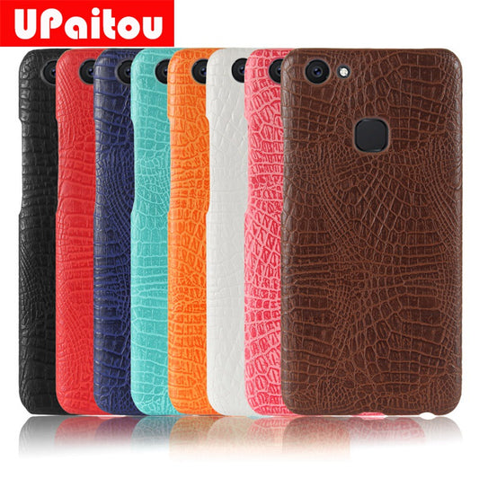for BBK VIVO V7 Plus Case Luxury Crocodile Print Leather Cases Back Cover for VIVO Y79/V7 Plus Phone Bags Coque Capa