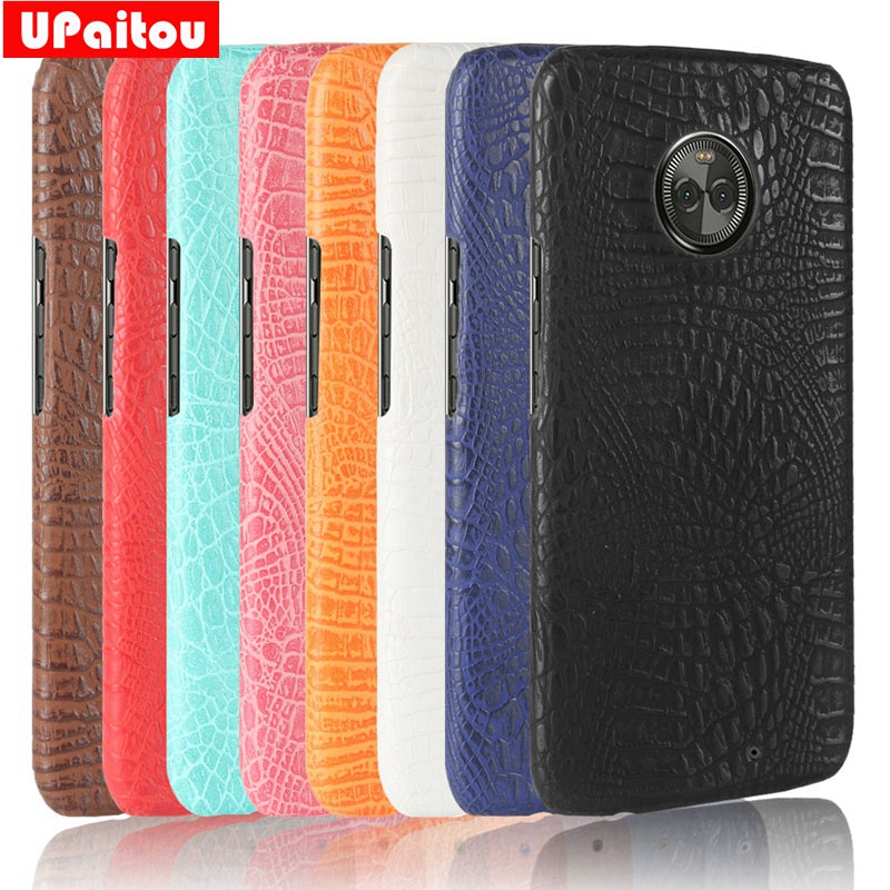 for Motorola Moto X4 Case Luxury Crocodile Print Leather Cases Back Cover for Motorola Moto X 4th XT1900 Phone Bag Coque