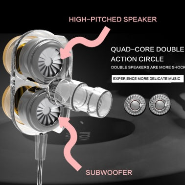 Dual Driver With Mic gaming headset mp3 DJ Field Headset