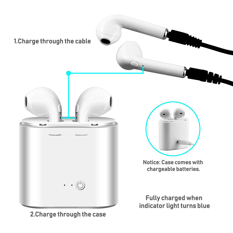 TWS V4.2 Wireless  Bluetooth Earphones Pair In-Ear Music Earbuds Set