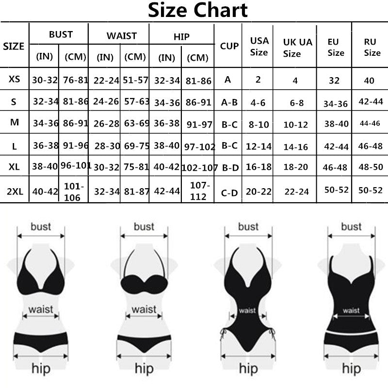 2018 Hot Swimsuit Female Beach Bikini Swimsuit with chest pad