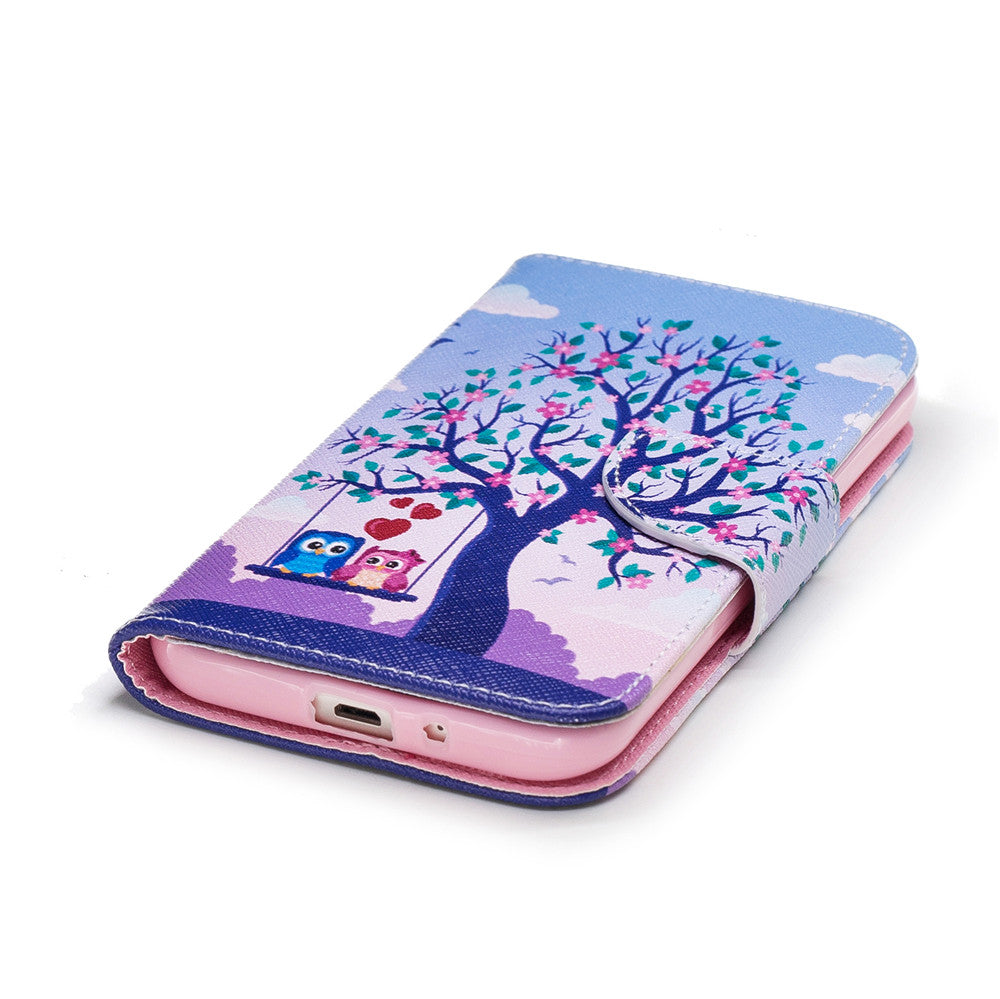 Samsung Galaxy J2 Pro Case Printing Leather Flip Wallet Magnetic Cover with Back Holder