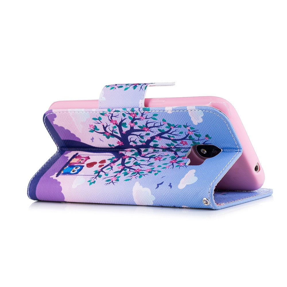 Samsung Galaxy J2 Pro Case Printing Leather Flip Wallet Magnetic Cover with Back Holder