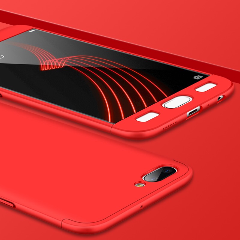 360 Degree Full Cover Red Cases For OPPO R11 Plus (6.0inch) Case 3 in 1 Hard PC Coque Case Cover For OPPO R11 Plus Case