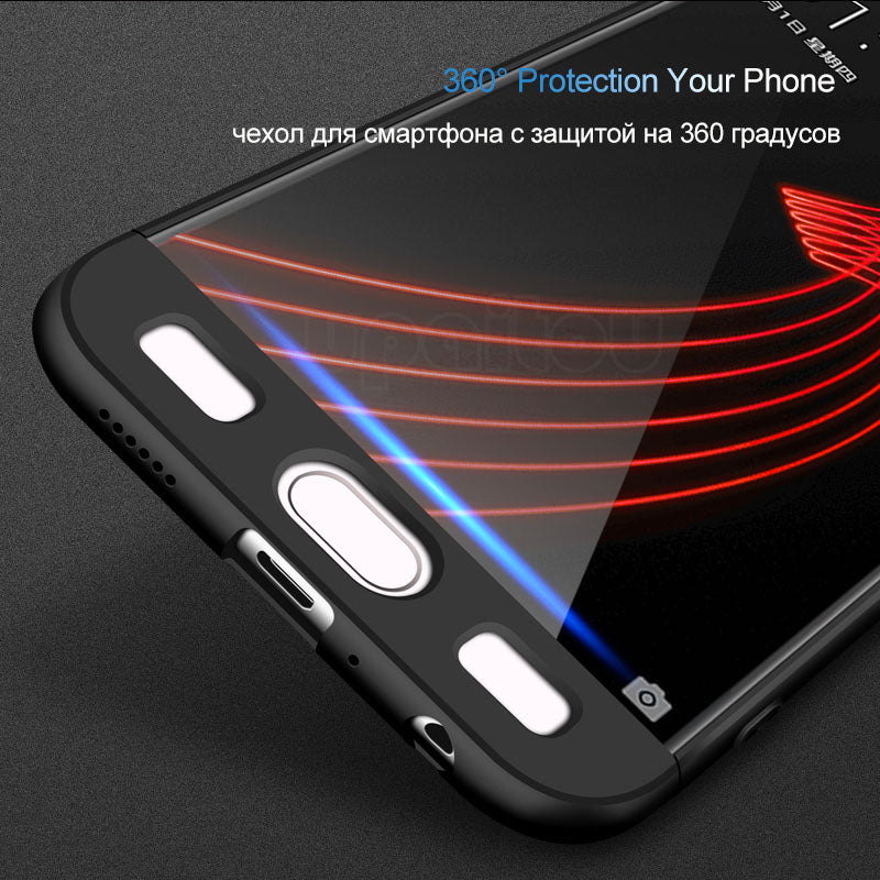360 Degree Full Cover Red Cases For OPPO R11 Plus (6.0inch) Case 3 in 1 Hard PC Coque Case Cover For OPPO R11 Plus Case