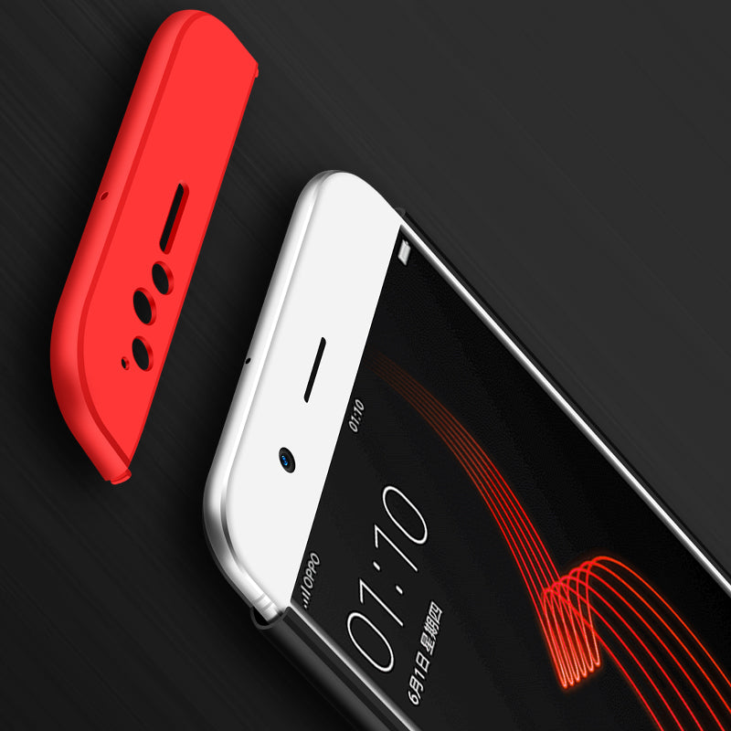 360 Degree Full Cover Red Cases For OPPO R11 Plus (6.0inch) Case 3 in 1 Hard PC Coque Case Cover For OPPO R11 Plus Case