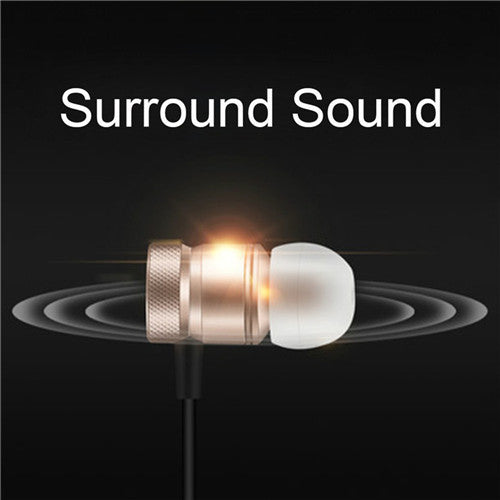 Universal Metal Bass In-ear Headphone Universal Running Surround Sound Earphone with Microphone