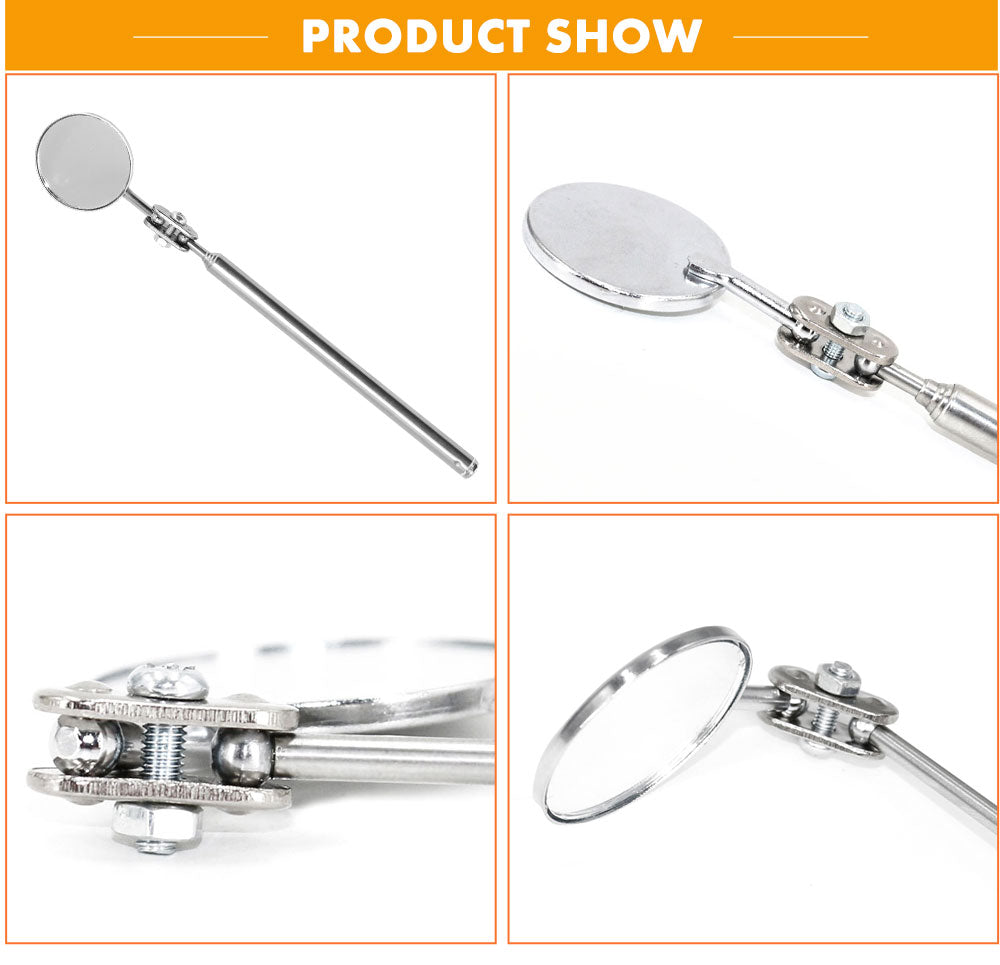 Automotive Maintenance Inspection Mirror Universal Folding Telescopic Reflector Size Welding Chassis Inspection Mirror