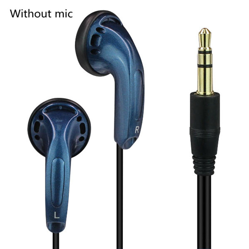 3.5mm Sport New DIY In Ear Earphone Earbud Dynamic Flat Head Plug Earbud Bass HIFI Headset Bass Earbud Use For Vido Pad