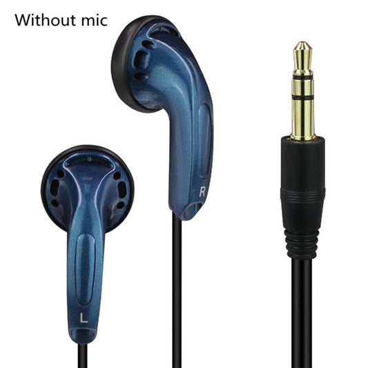 3.5mm Sport New DIY In Ear Earphone Earbud Dynamic Flat Head Plug Earbud Bass HIFI Headset Bass Earbud Use For Vido Pad