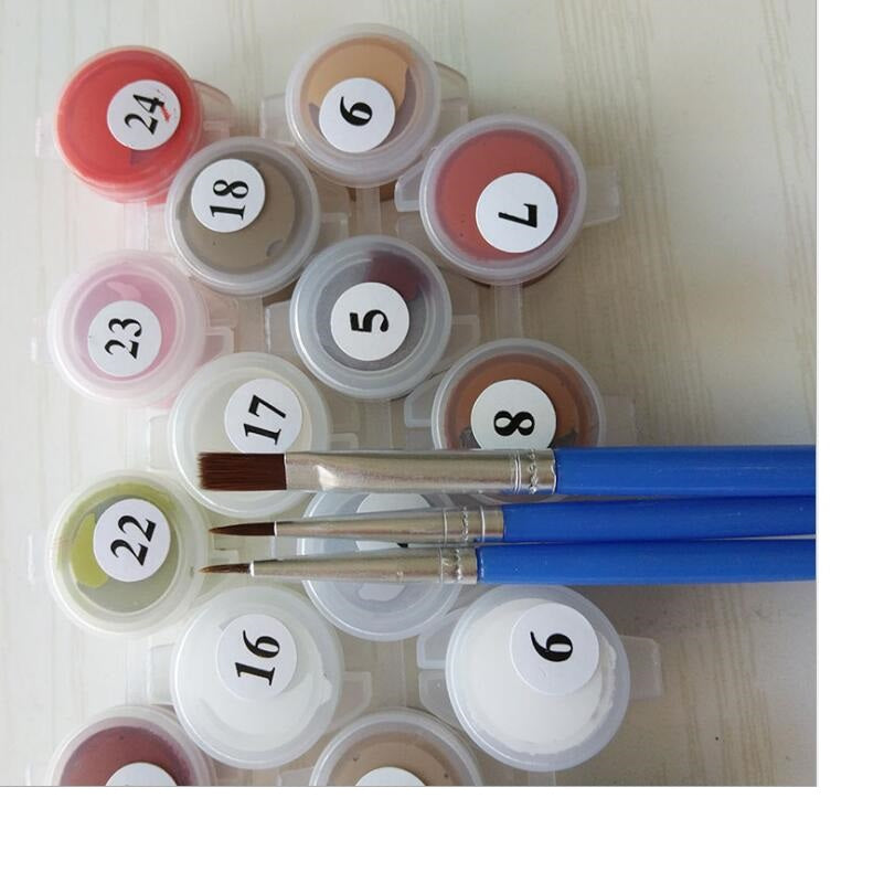 Frameless DIY Oil Painting By Numbers Hand Painting Oil On Canvas Modern Style Horse Digital Painting XC-104