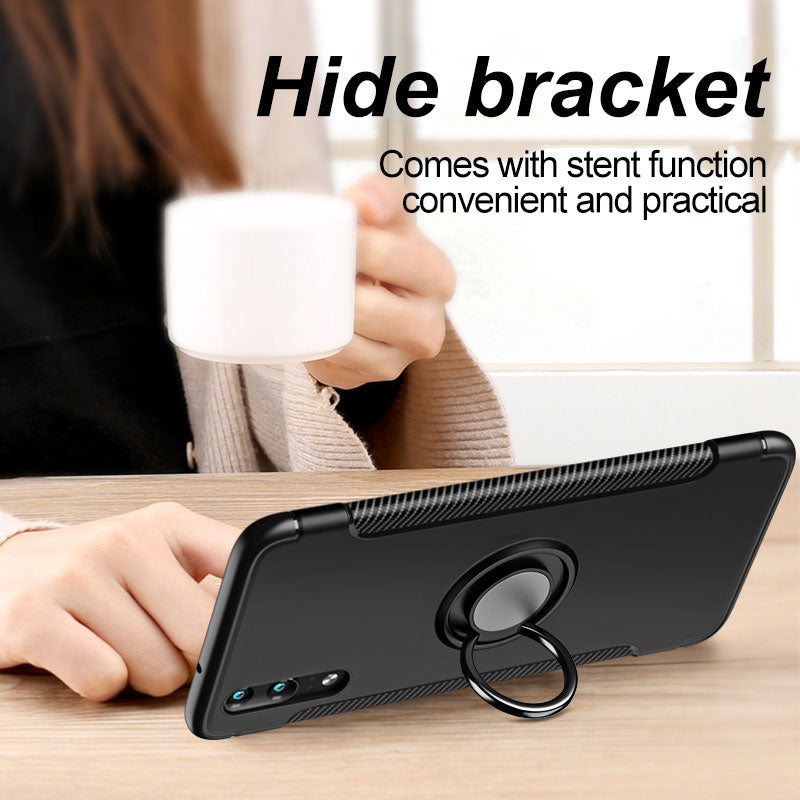 Ring Holder Phone Cases For Huawei P20 case Luxury Ultra Thin Matte Car Magnetic Holder Silicone Cover