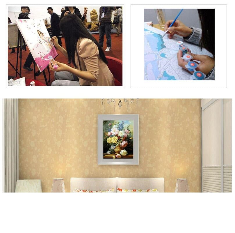 Flower DIY Oil Painting By Numbers Frameless Pictures Digital Canvas Home Decor For Living Room Wall Art 40*50cm XC-175