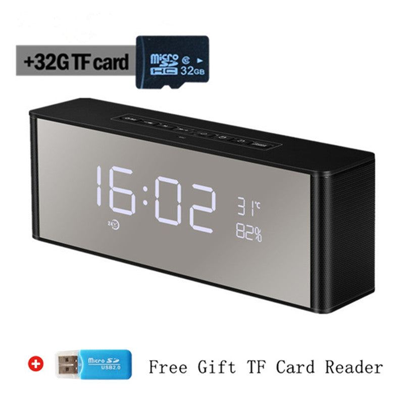 Portable Bluetooth Speaker Receiver Super Bass Wireless Speaker for Phone Computer Support TF FM Alarm Clock