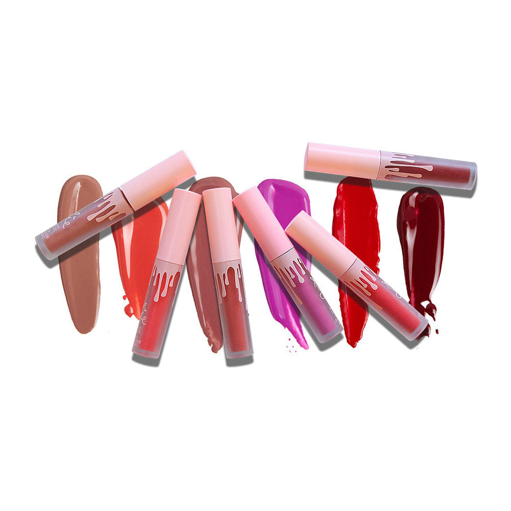 Waterproof Mini Liquid Lipstick Set Nude Gloss Lip Matte Velvet Makeup Cosmetics