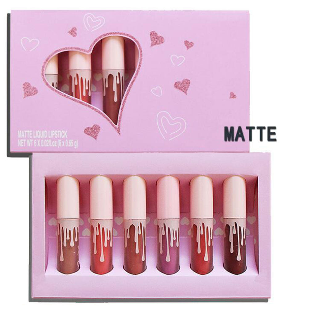 Waterproof Mini Liquid Lipstick Set Nude Gloss Lip Matte Velvet Makeup Cosmetics