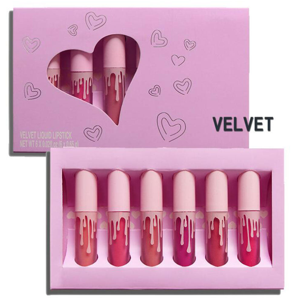 Waterproof Mini Liquid Lipstick Set Nude Gloss Lip Matte Velvet Makeup Cosmetics