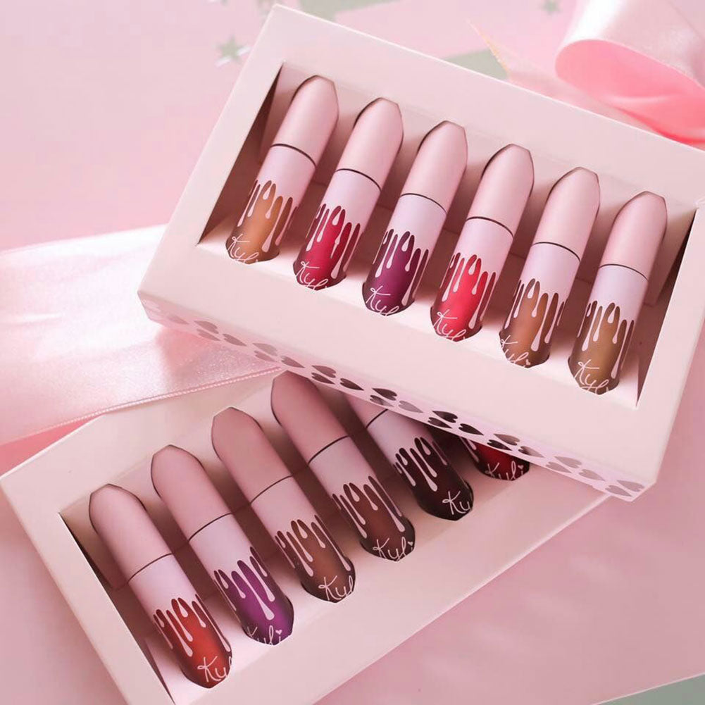 Waterproof Mini Liquid Lipstick Set Nude Gloss Lip Matte Velvet Makeup Cosmetics
