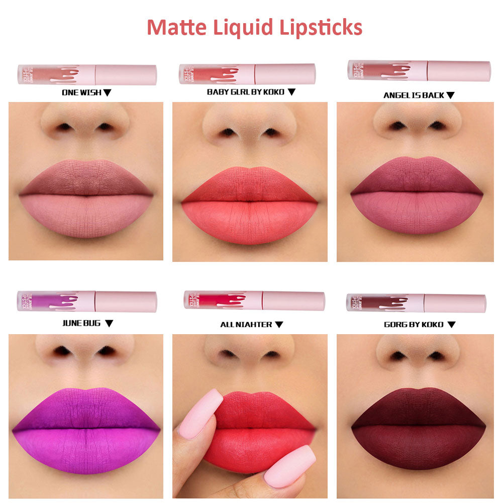Waterproof Mini Liquid Lipstick Set Nude Gloss Lip Matte Velvet Makeup Cosmetics