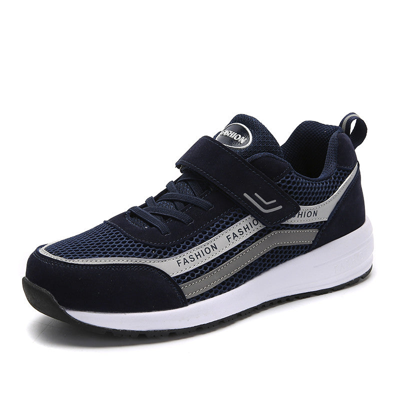 Men's Breathable Mesh Climbing Outdoor Sports Athletics Hiking Trekking Trail Running Shoes BLACK BLUE