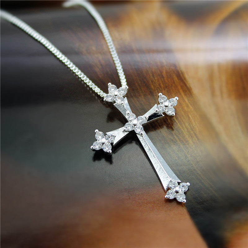 N-04 New Lady Jewelry Cross Pendant Girl Necklace