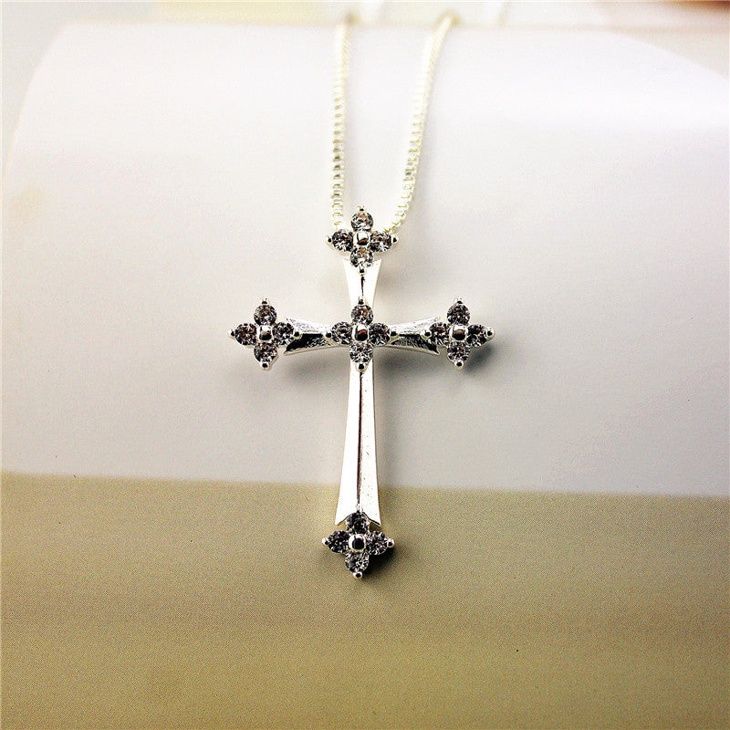 N-04 New Lady Jewelry Cross Pendant Girl Necklace