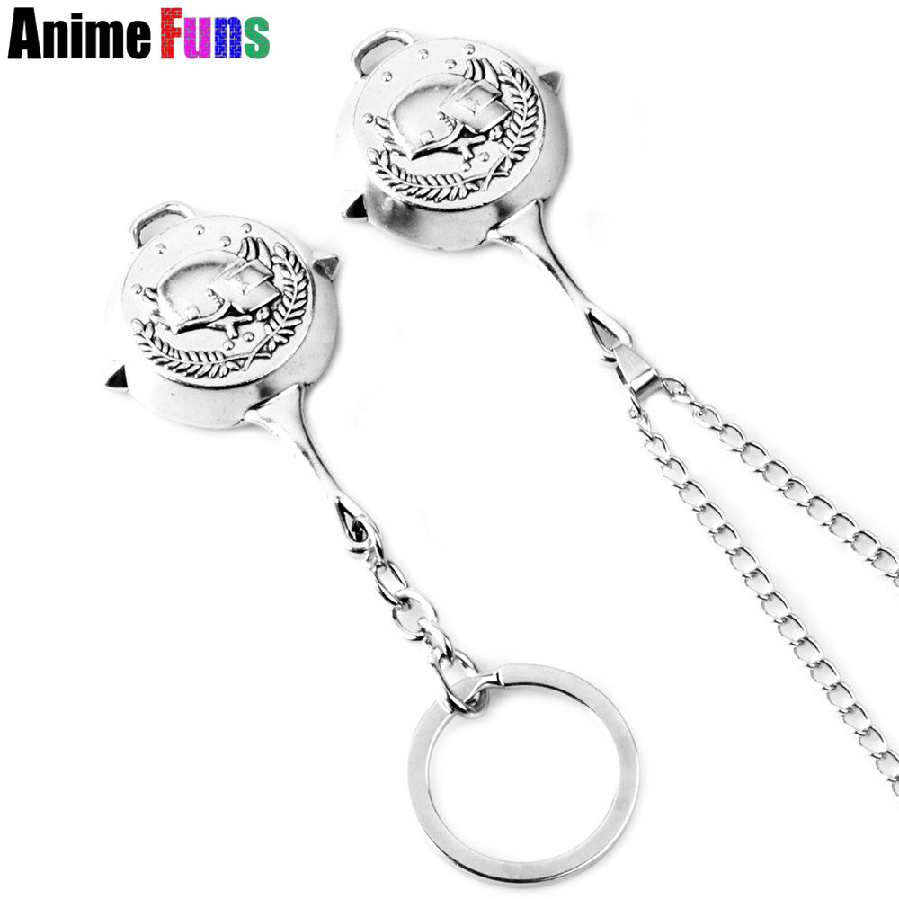 Game Playerunknown's Battlegrounds Choker Necklace PUBG Pendant Pan Helmet Fashion Jewelry Keychain Keyring Fan Gift