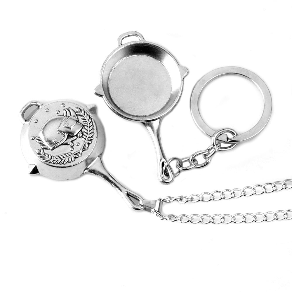 Game Playerunknown's Battlegrounds Choker Necklace PUBG Pendant Pan Helmet Fashion Jewelry Keychain Keyring Fan Gift