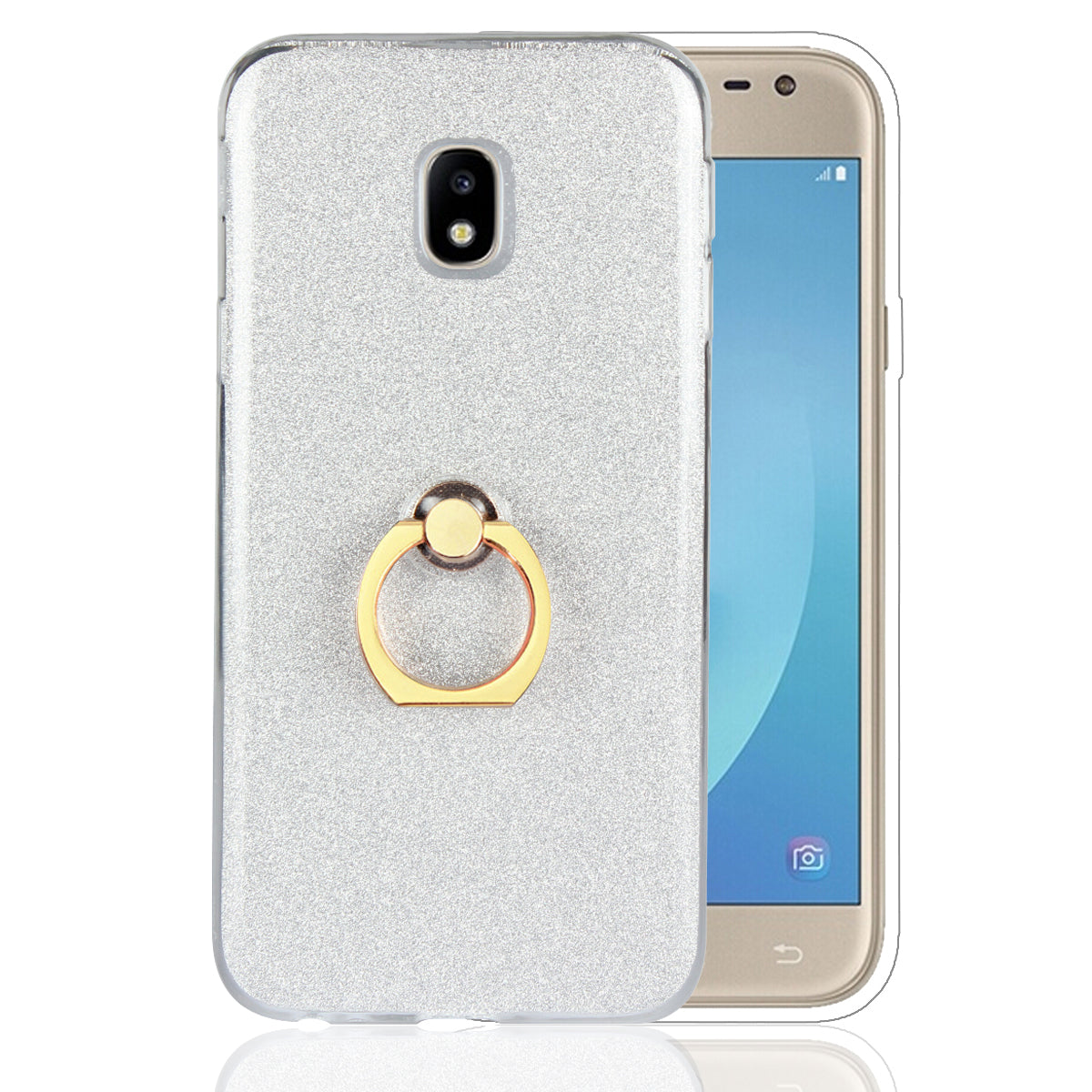 Glitter Bling Case For Samsung Galaxy J3 2017 J330 Case Ring Holder Soft TPU Case for Galaxy J3 2017 J330 Case Cover