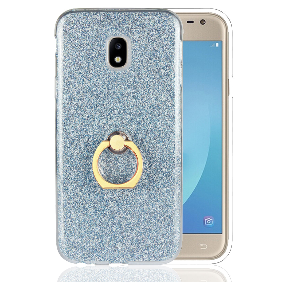 Glitter Bling Case For Samsung Galaxy J3 2017 J330 Case Ring Holder Soft TPU Case for Galaxy J3 2017 J330 Case Cover