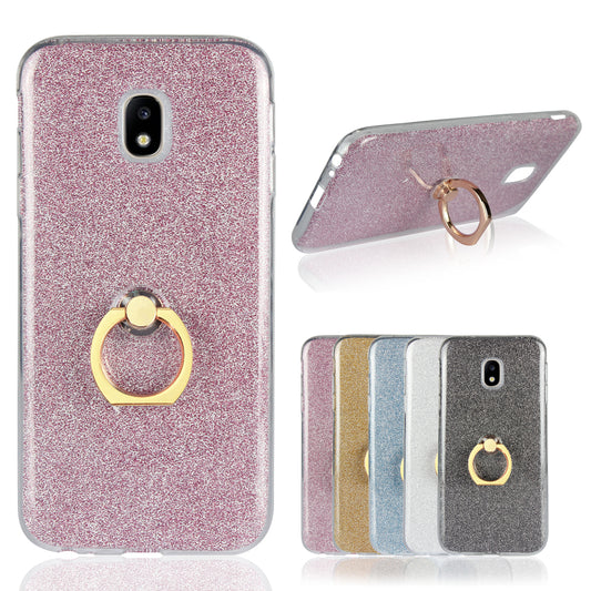 Glitter Bling Case For Samsung Galaxy J3 2017 J330 Case Ring Holder Soft TPU Case for Galaxy J3 2017 J330 Case Cover