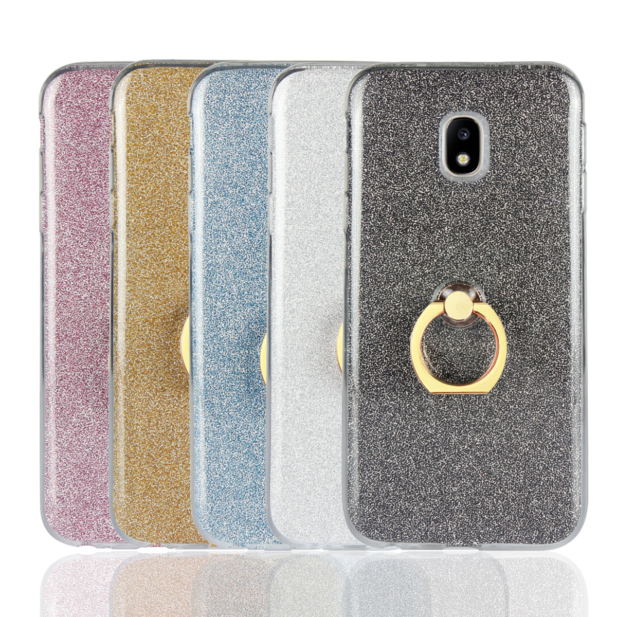 Glitter Bling Case For Samsung Galaxy J3 2017 J330 Case Ring Holder Soft TPU Case for Galaxy J3 2017 J330 Case Cover