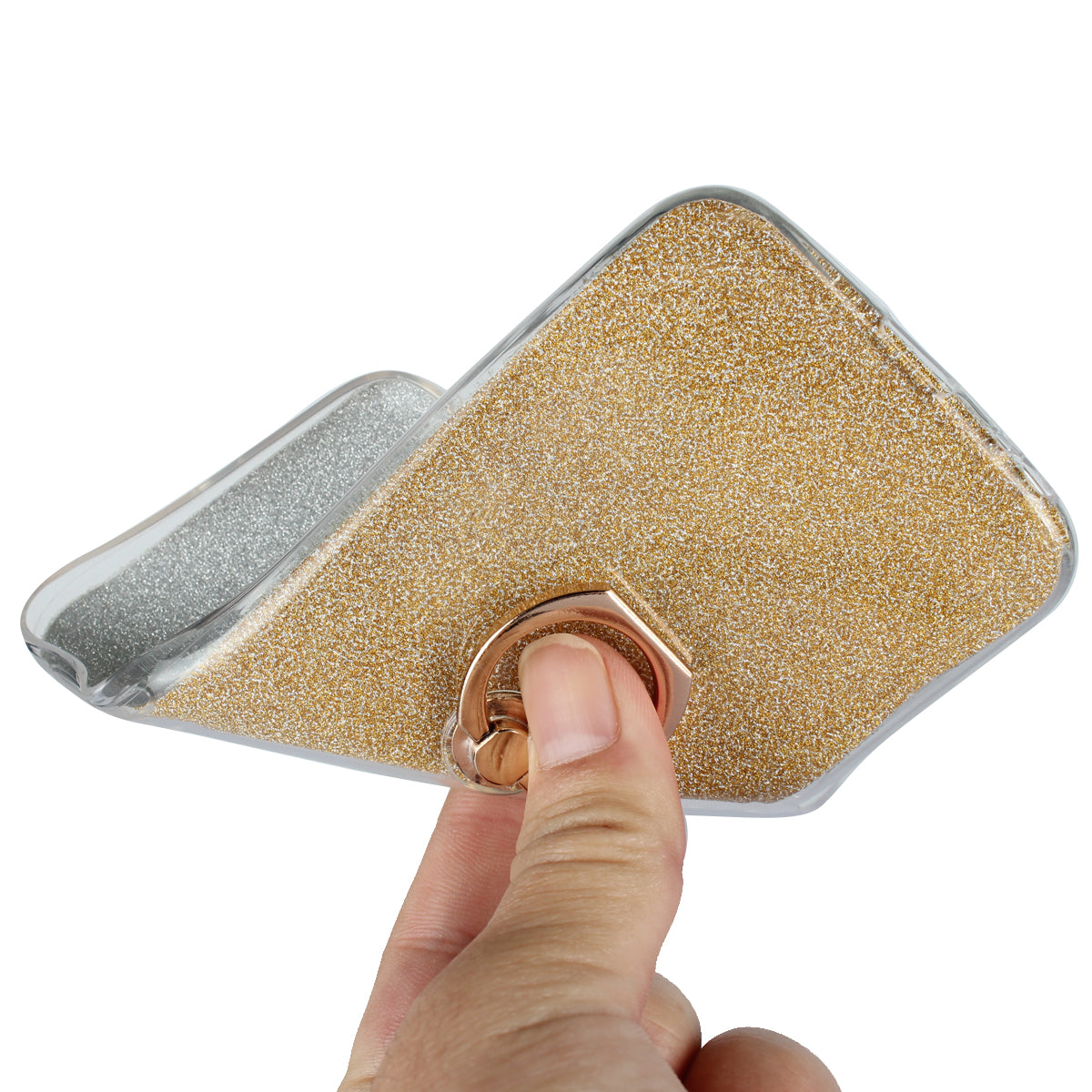 Glitter Bling Case For Samsung Galaxy J3 2017 J330 Case Ring Holder Soft TPU Case for Galaxy J3 2017 J330 Case Cover