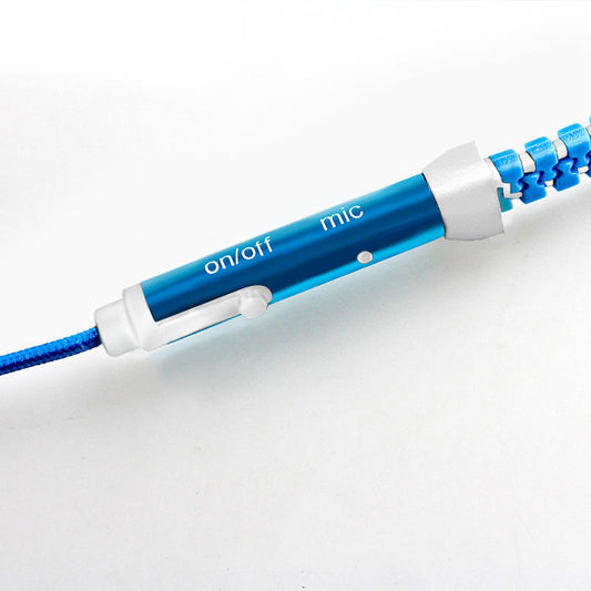 Headphone Zipper 3.5mm Jack LED Light In-Ear Earphone Headset  Noise Cancelling