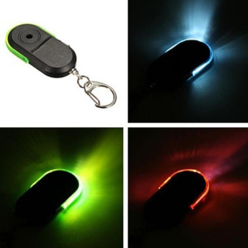 Keychain Wireless Anti-lost Alarm Locator Key Finder Whistle Sound LED Light