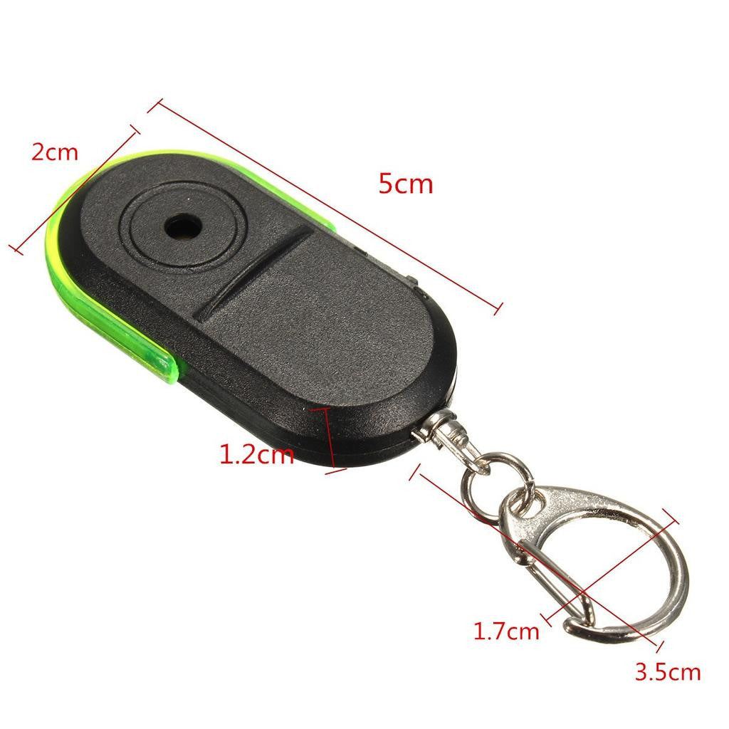 Keychain Wireless Anti-lost Alarm Locator Key Finder Whistle Sound LED Light