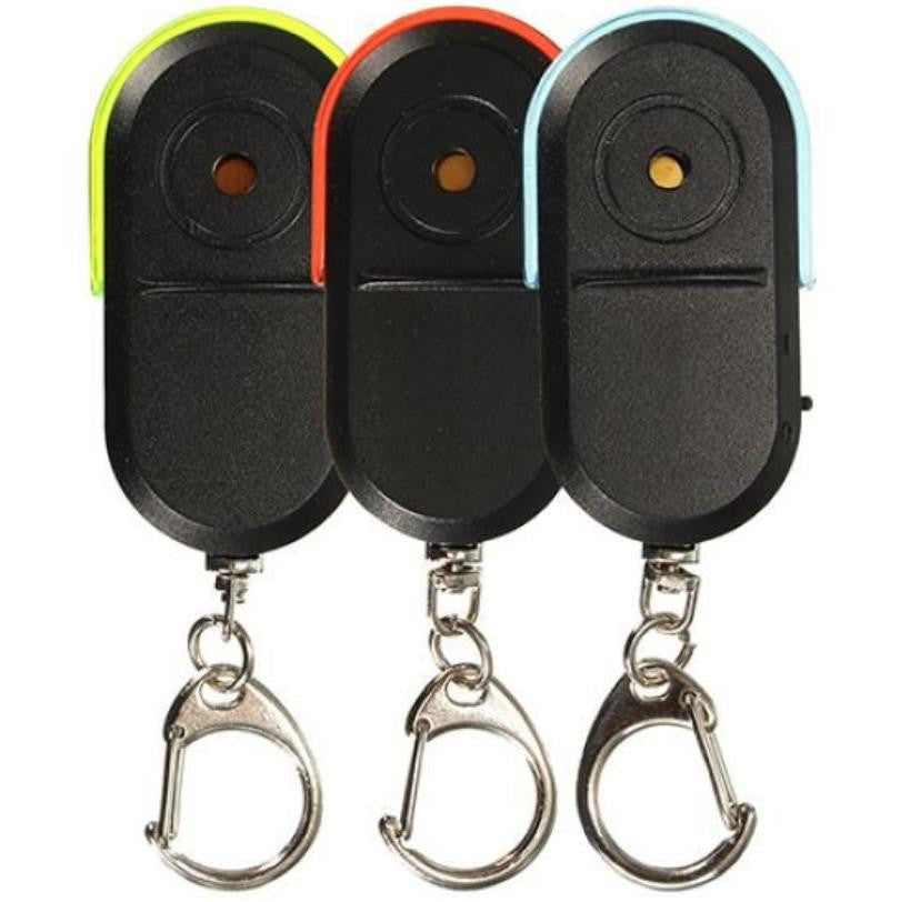 Keychain Wireless Anti-lost Alarm Locator Key Finder Whistle Sound LED Light