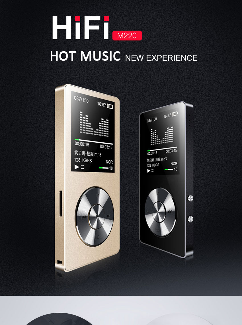 MP3 player lossless HiFi MP3 Music player with High Quality Sound out Speaker E-book FM radio Clock