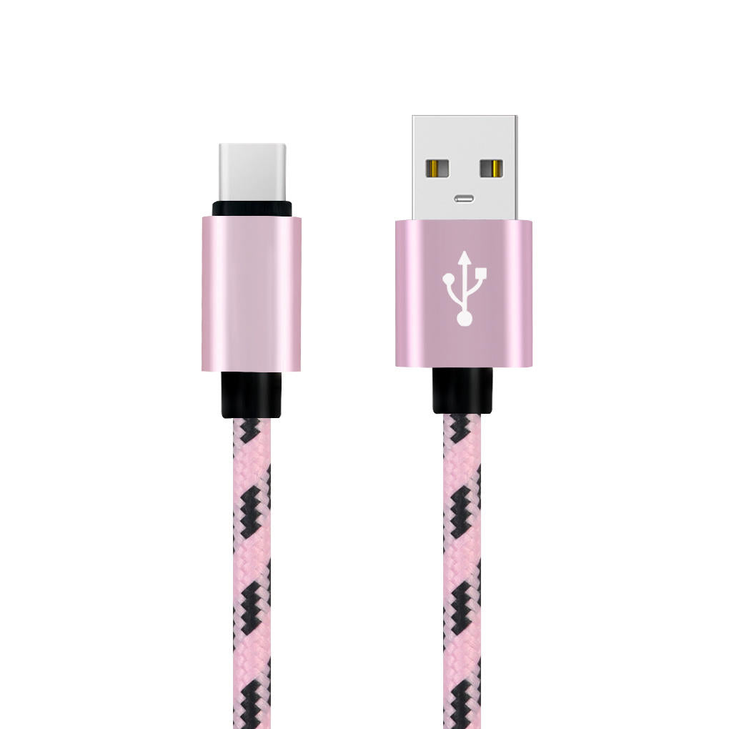 Charging cable grid braided cotton fast type-c data charger
