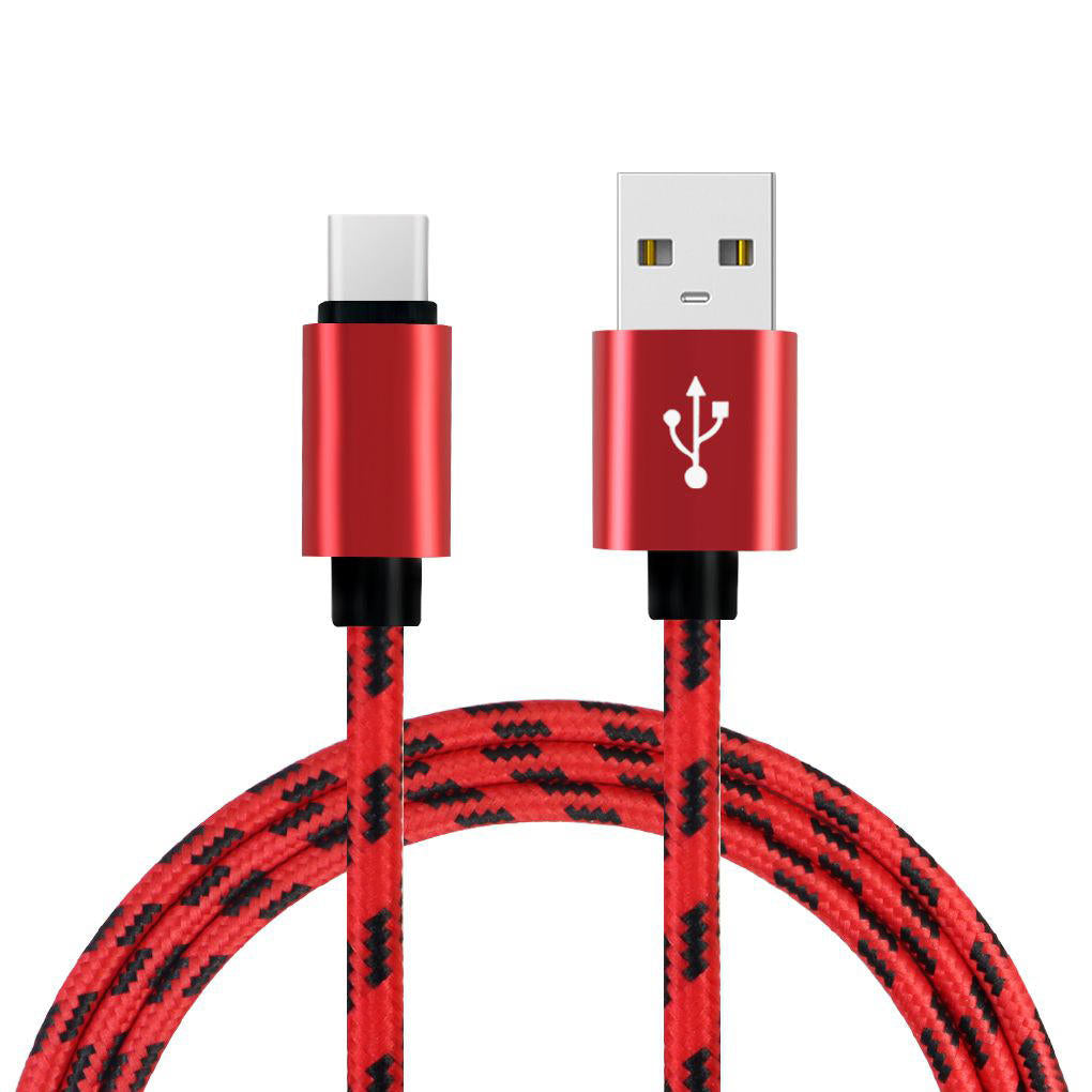 Charging cable grid braided cotton fast type-c data charger
