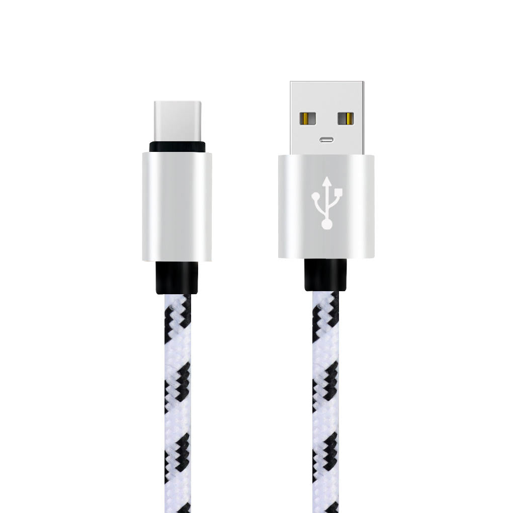 Charging cable grid braided cotton fast type-c data charger